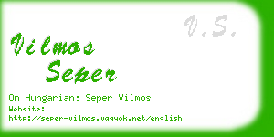 vilmos seper business card